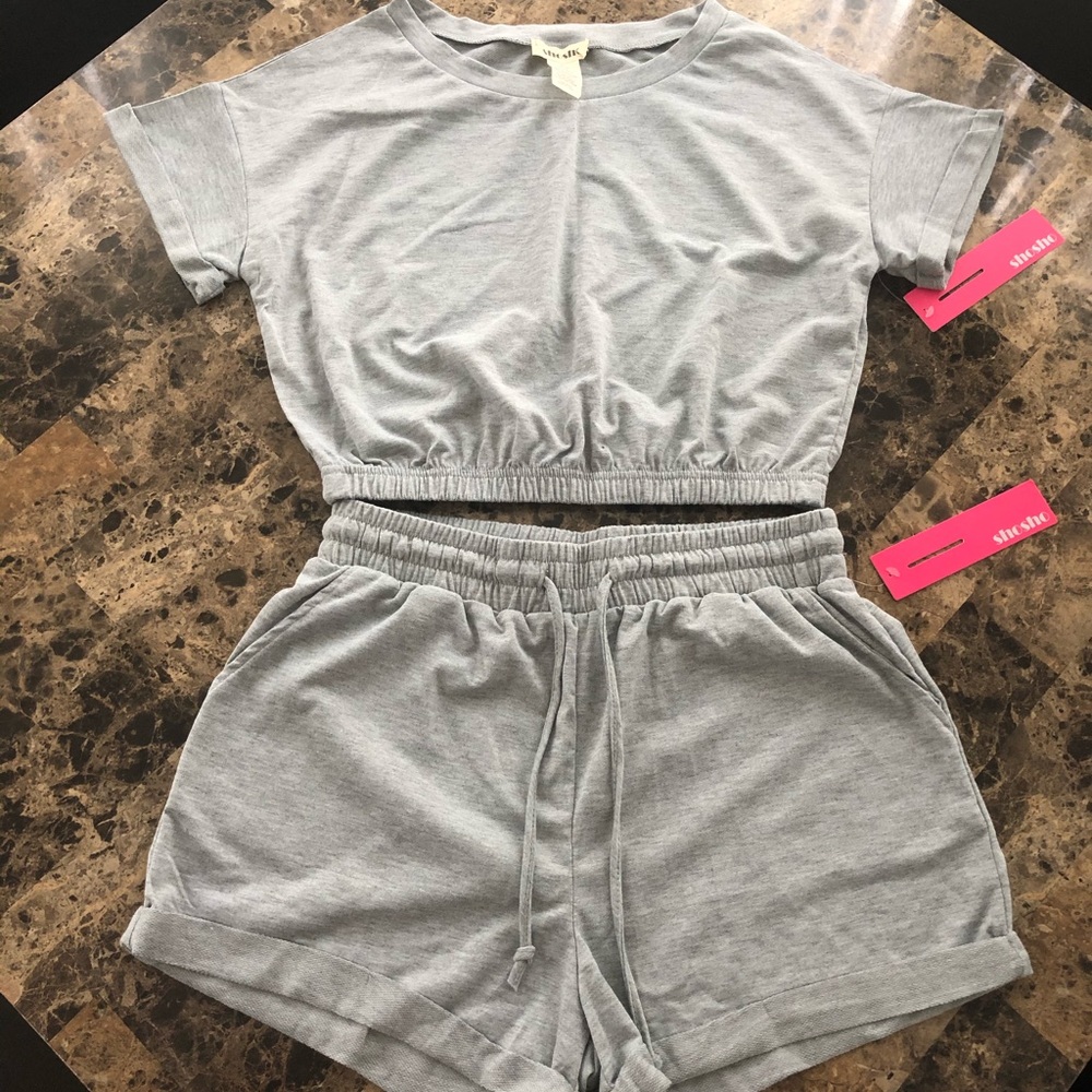 Heather Grey Short Set